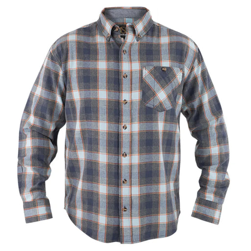 Noble Outfitters Men's Ranch Tough Flannel Button Down Shirt Light Blue ulti Plaid / REG / M