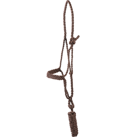 Classic Equine Flat Braid Halter and Leadrope - Chocolate