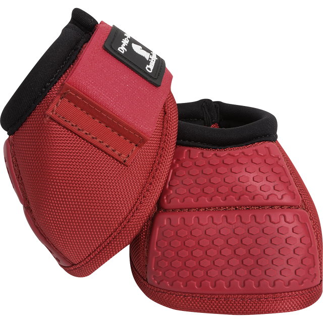 Classic Equine Flexion No Turn Bell Boots - Crimson