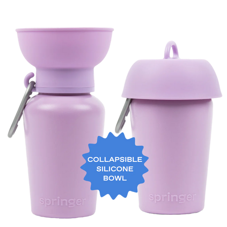 Springer Pets Flip Dog Travel Bottle 20oz - Lilac