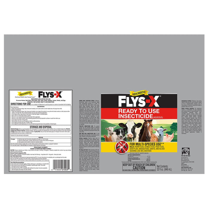 Absorbine Flys-X Spray For Livestock