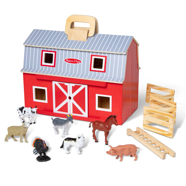 Melissa & Doug Fold And Go Barn Barn