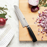 Zwilling Four Star 7-inch Rocking Hollow Edge Santoku Knife