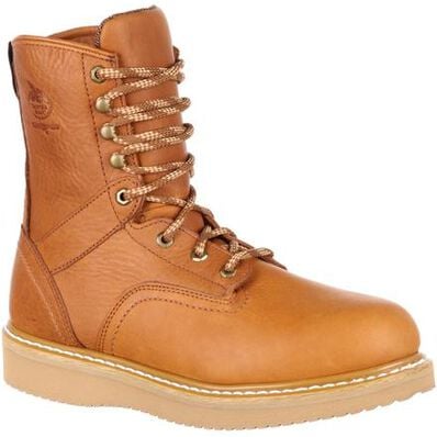 Georgia Boot Wedge Steel Toe Work Boot Barracuda gold