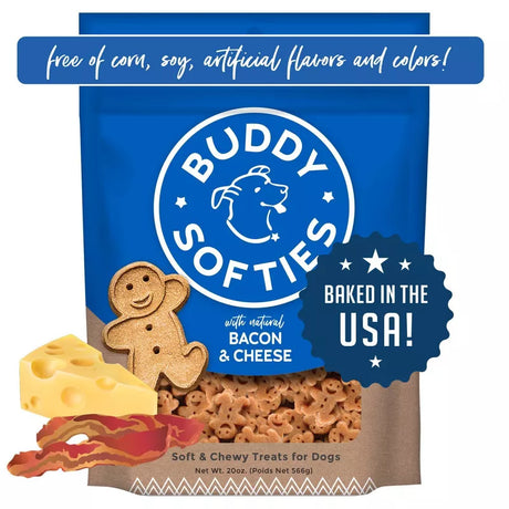 Buddy Biscuit Original Soft & Chewy Dog Treats (Bacon & Cheese) - 6oz & 20oz / Bacon & Cheese