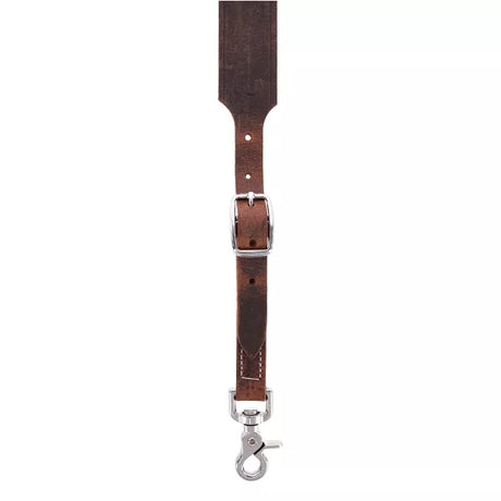 3-D Belt Mens Creased Leather Suspenders with Swivel Hook Ends Bay Apache Brown