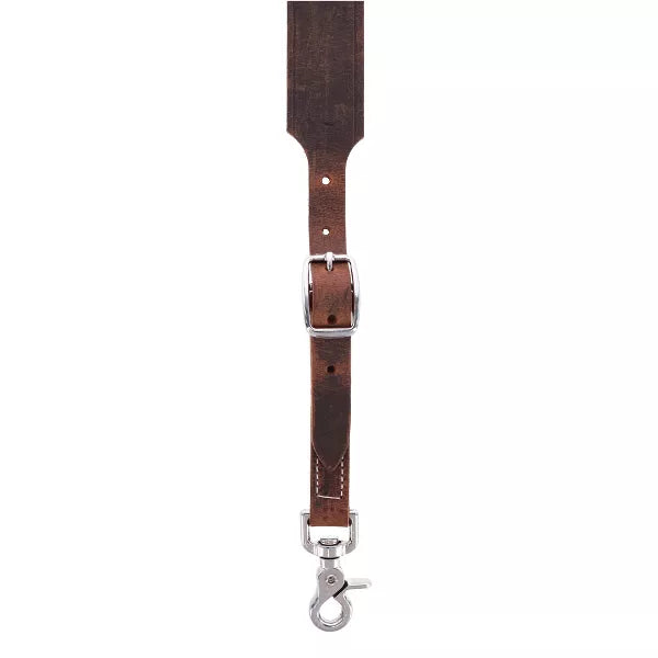 3-D Belt Mens Creased Leather Suspenders with Swivel Hook Ends Bay Apache Brown