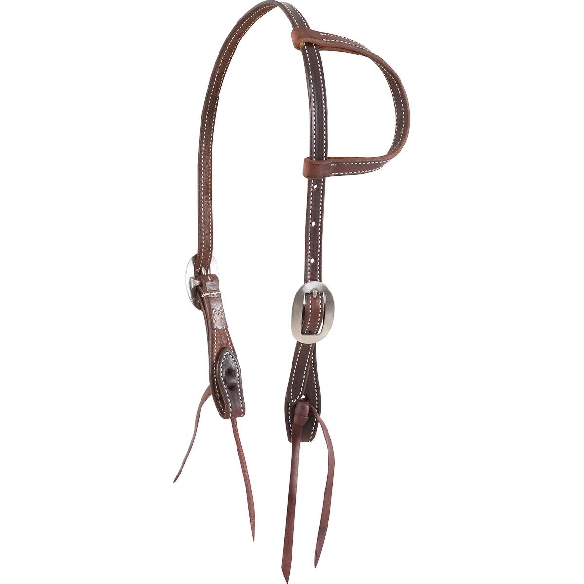 Martin Saddlery Gag Slip Ear Headstall Stitched - Chocolate