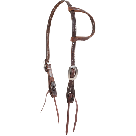 Martin Saddlery Gag Slip Ear Headstall Stitched - Chocolate