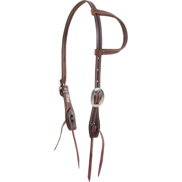 Martin Saddlery Gag Slip Ear Headstall Stitched - Chocolate