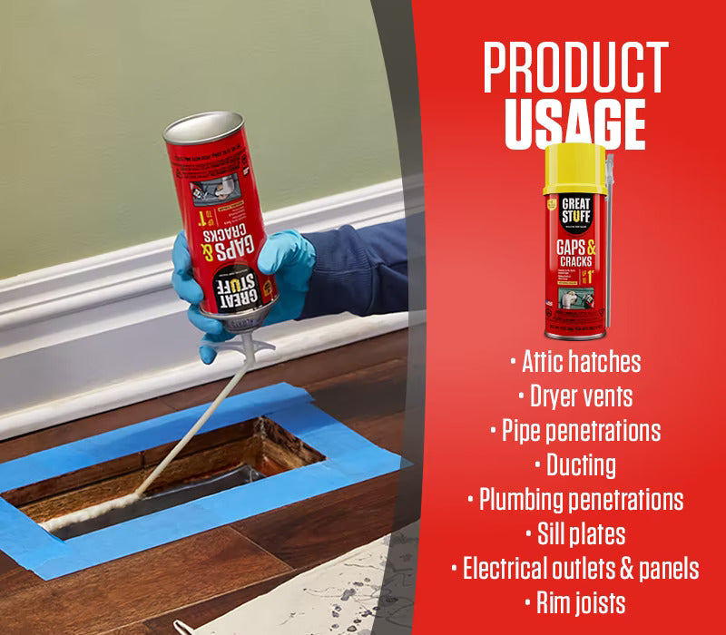 Great Stuff Gaps and Cracks Insulating Foam Sealant with Original Dispenser - 12oz