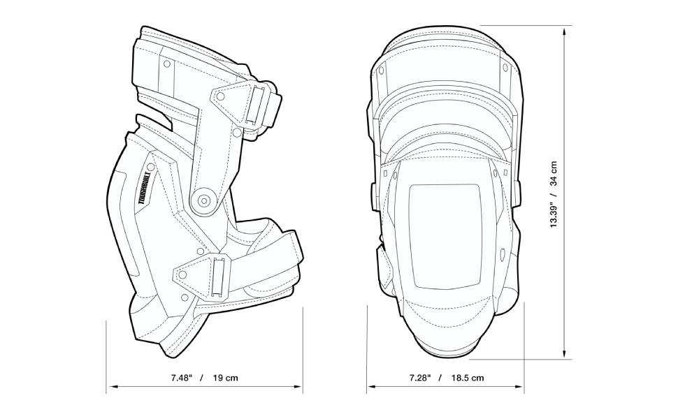 ToughBuilt GelFit Fanatic Thigh Support Stabilization Knee Pads