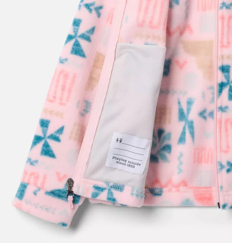 Columbia Girls Benton Springs II Printed Fleece Jacket - Satin Pink Outerbounds