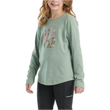 Carhartt Girls' Long-Sleeve Floral C T-Shirt - Patina Heather