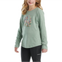 Carhartt Girls' Long-Sleeve Floral C T-Shirt - Patina Heather