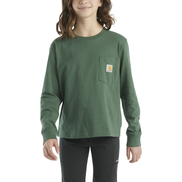 Carhartt Girls' Mountain Pocket Long Sleeve T-Shirt - Cilantro