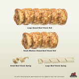 Redbarn Pet Products Glazed Beef Cheek Rolls Bully Flavor - Small