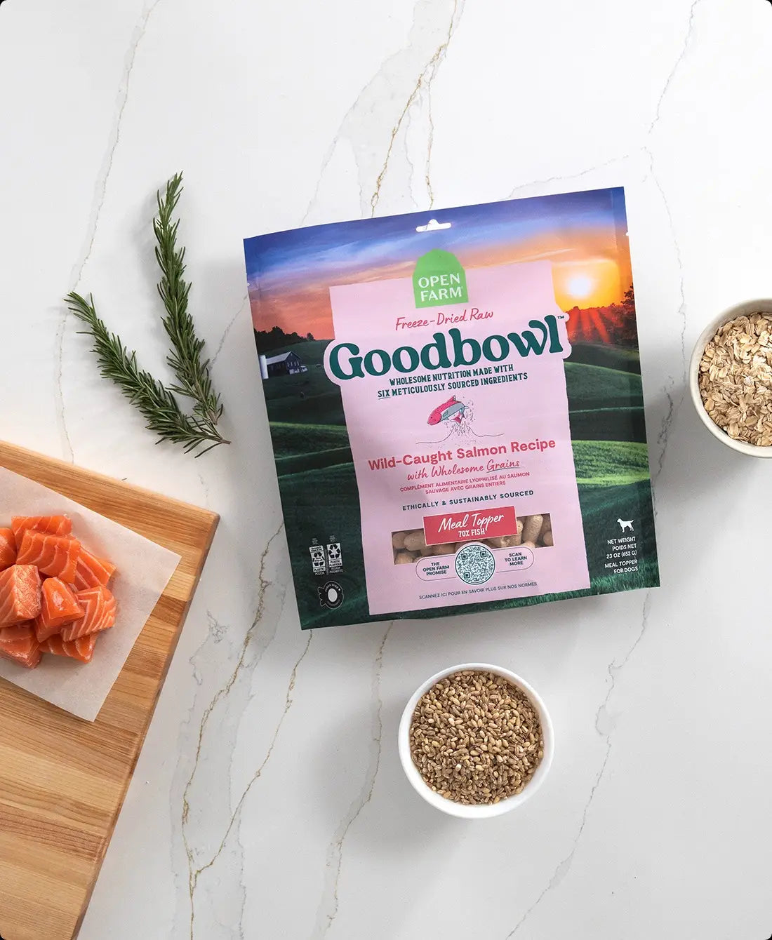 Open Farm Goodbowl Wild-Caught Salmon Freeze Dried Raw Topper - (8oz & 23oz)