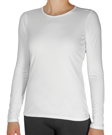 Hot Chillys Women's Peach Skins Crewneck - White White