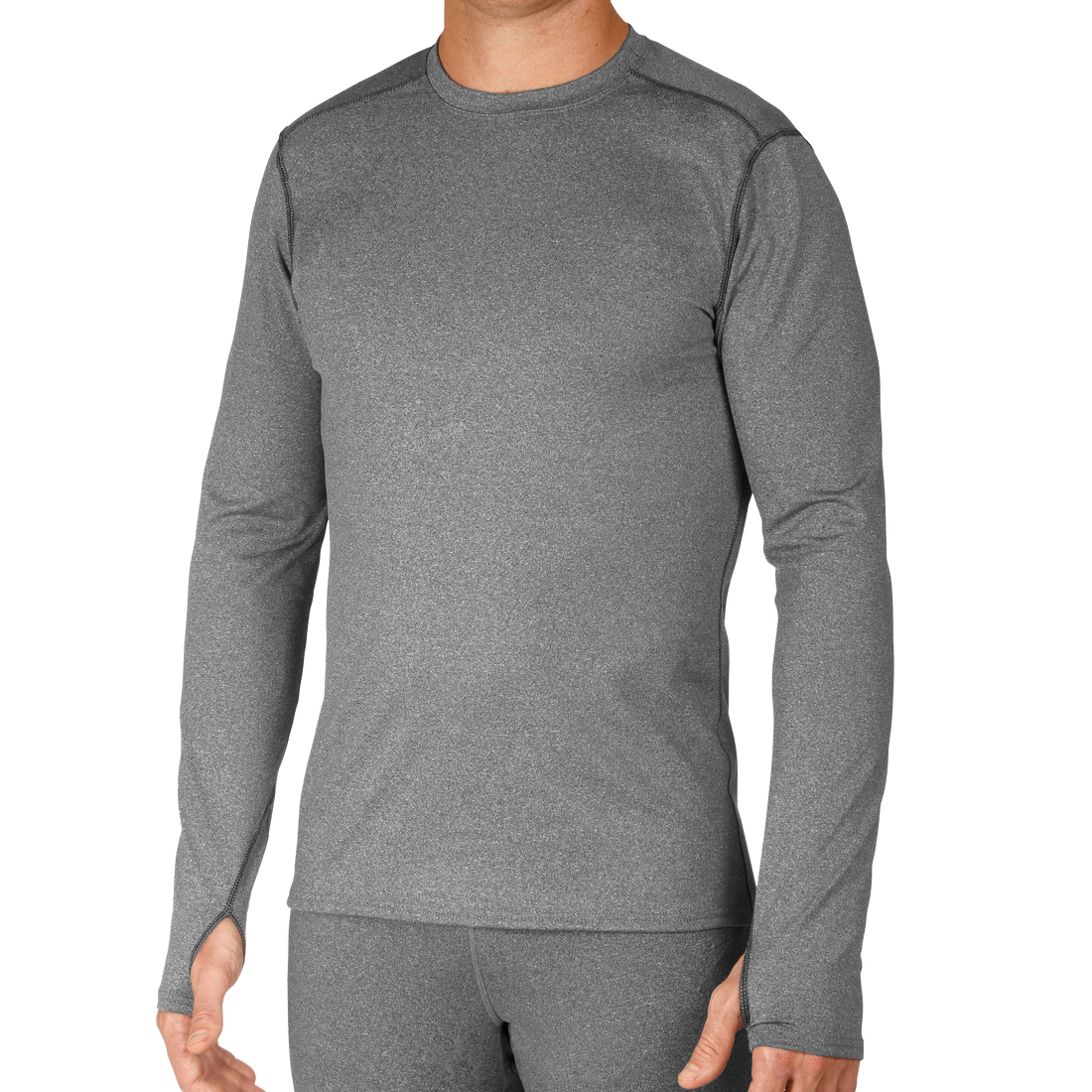 Hot Chillys Men's Micro-Elite Chamois Crewneck - Granite Granite