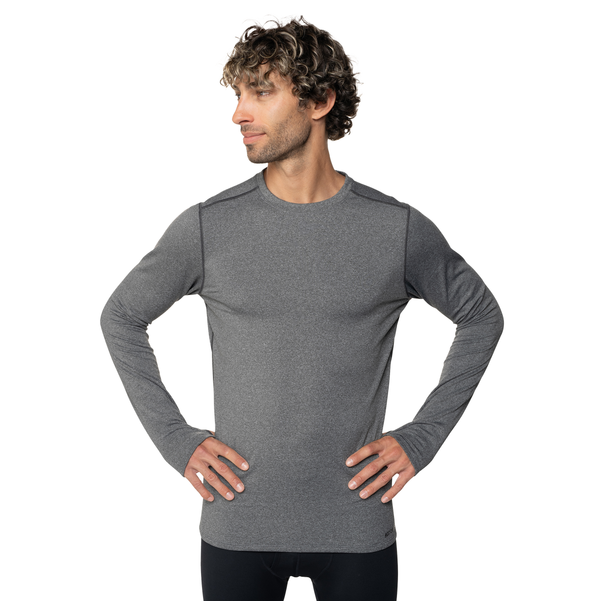 Hot Chillys Men's Micro-Elite Chamois Crewneck - Granite Granite