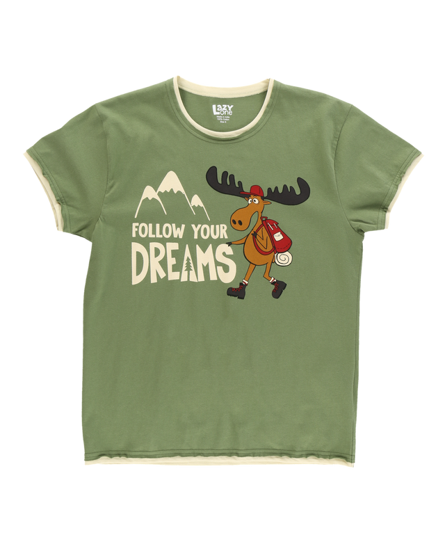 Lazy One Follow Your Dreams Women's Regular Fit Pj Tee