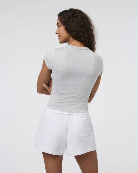 Vuori Halo Baby Tee - Pale Grey Heather