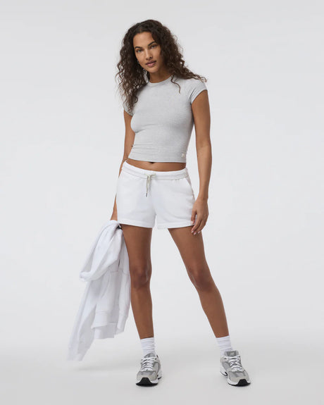 Vuori Halo Baby Tee - Pale Grey Heather