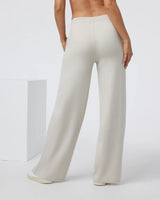 Vuori Halo Essential Wideleg Pant - Ecru Heather