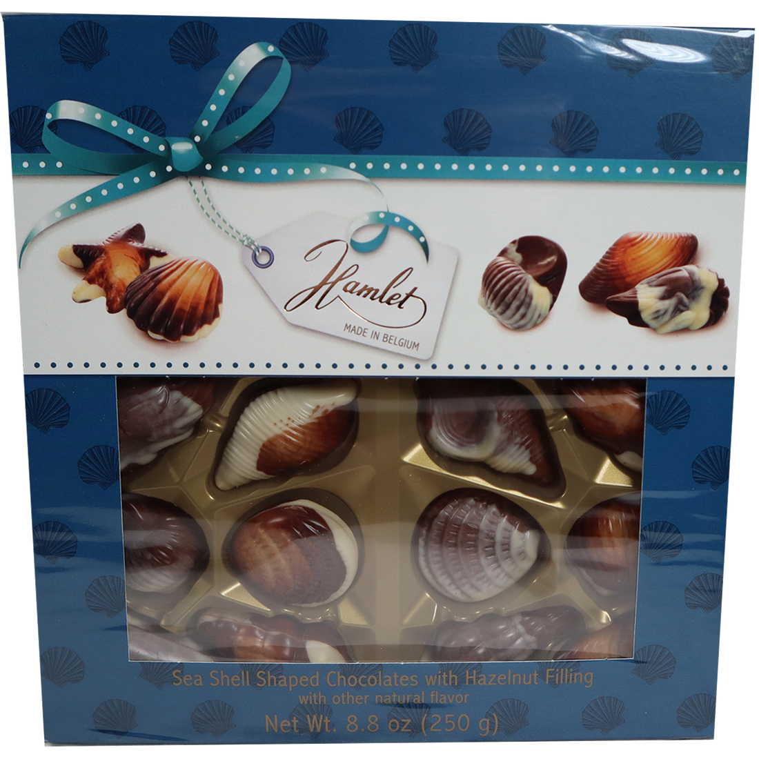 Hamlet Chocolate Seashells with Hazelnut Filling Window Gift Box