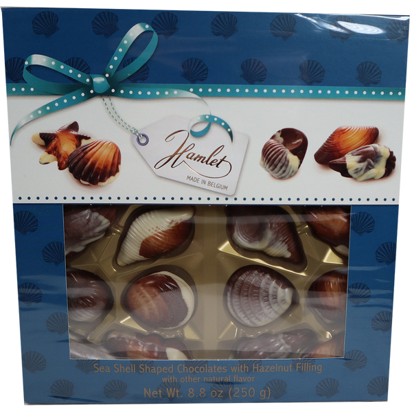 Hamlet Chocolate Seashells With Hazelnut Filling Window Gift Box