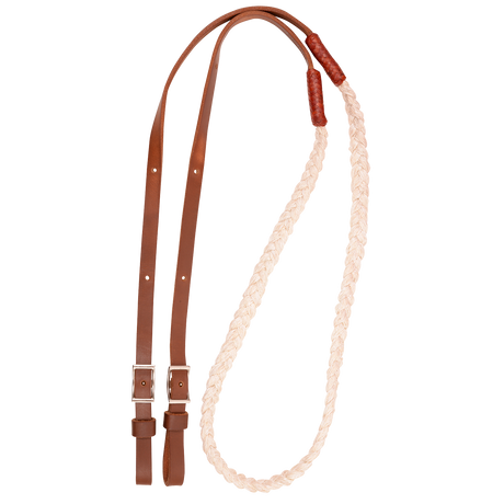 Martin Saddlery Hand Braided 3-Strand Barrel Rein Buckle Ends