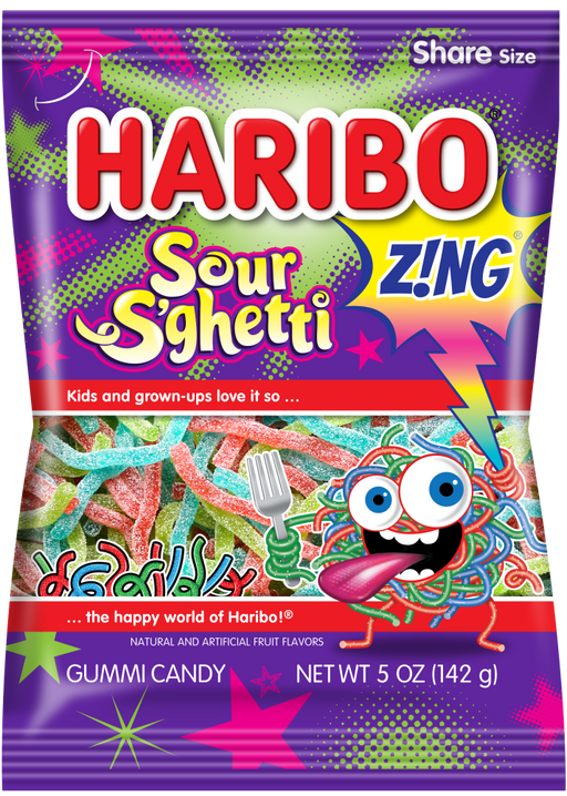 Haribo Z!NG Sour S’ghetti Gummies