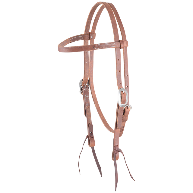 Martin Saddlery Harness Stitched Browband Headstall - Natural