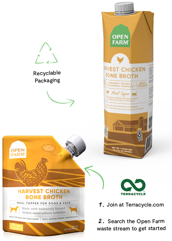 Open Farm Harvest Chicken Bone Broth for Dogs