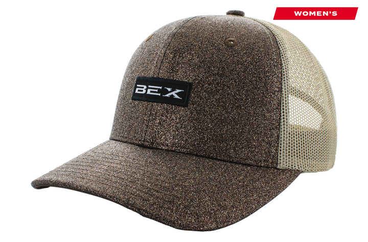 BEX Womens' Glimmer Mesh Snapback Hat Brown