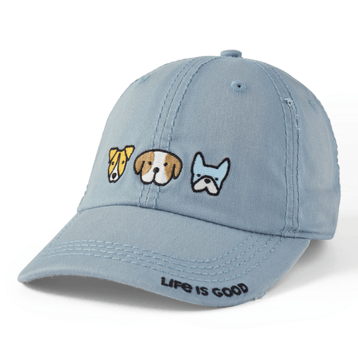 Life Is Good Heart Of Dogs Sunwashed Chill Cap Smoky blue