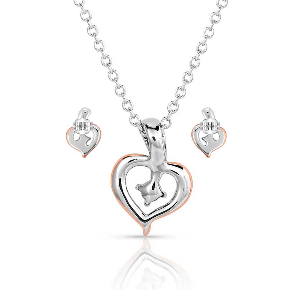 Montana Silversmiths Heart On The Line Jewelry Set