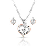 Montana Silversmiths Heart On The Line Jewelry Set