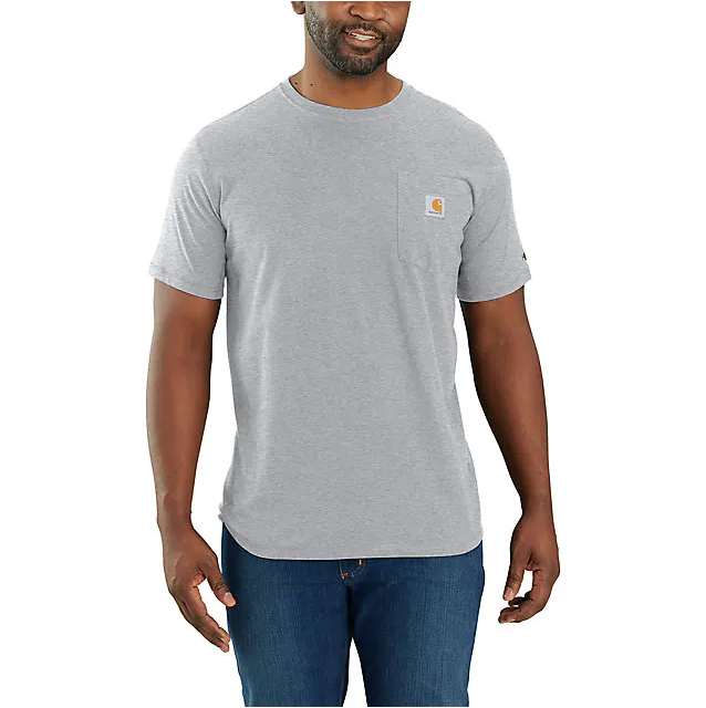 Carhartt Men's Force Relaxed Fit Short-Sleeve Pocket T-Shirt Heather Grey /  / REG