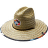 Hemlock Hats Kailua Straw Hat Hawaiian Floral Print