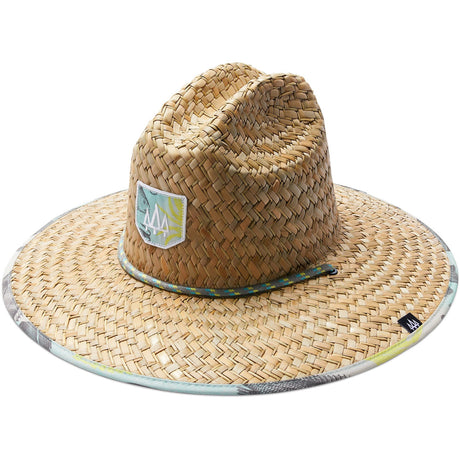 Hemlock Hats Skipper Straw Hat Vintage Fish Print