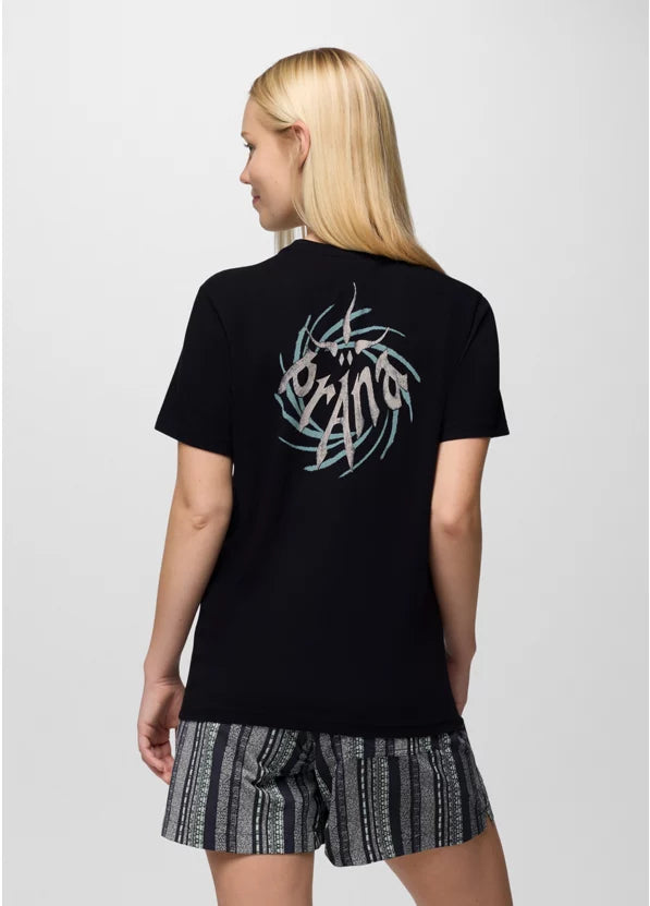 Prana Heritage Graphic Short Sleeve Tee Shirt - Black Universe