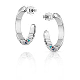 Montana Silversmiths Hidden Mosaic Hoop Earrings