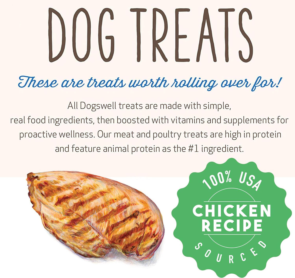 Dogswell Hip & Joint Grillers Dog Treats (Chicken Breast Recipe) - 12oz