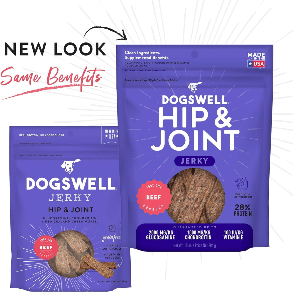 Dogswell Hip & Joint Jerky Dog Treats (Beef Recipe) - 12oz