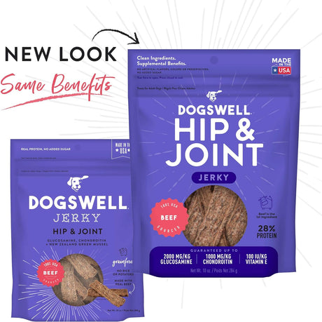 Dogswell Hip & Joint Jerky Dog Treats (Beef Recipe) - 12oz
