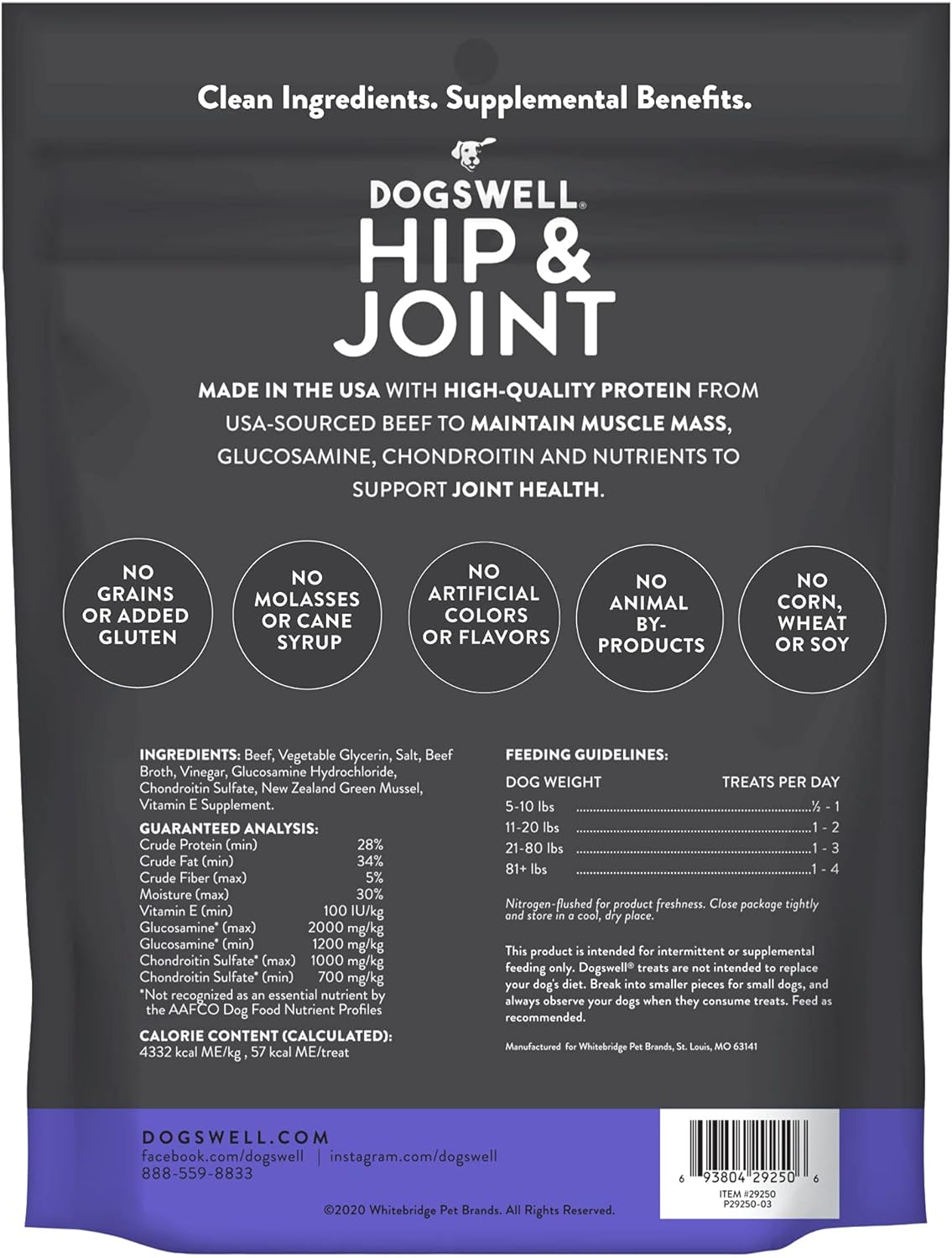 Dogswell Hip & Joint Jerky Dog Treats (Beef Recipe) - 12oz