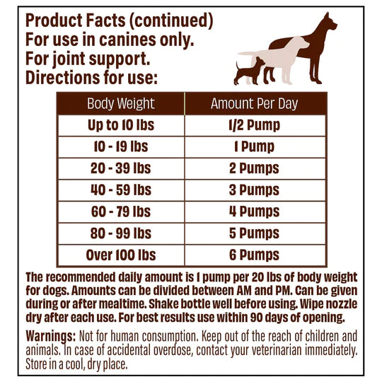 Natural Dog Company Hip & Joint Oil with Glucosamine - 16oz