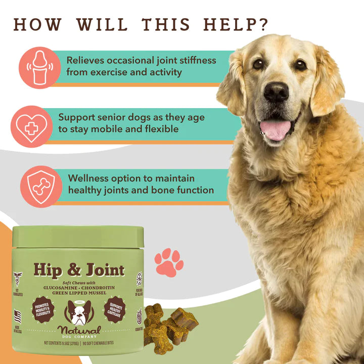 Natural Dog Company Hip & Joint Supplement - 90 Chews